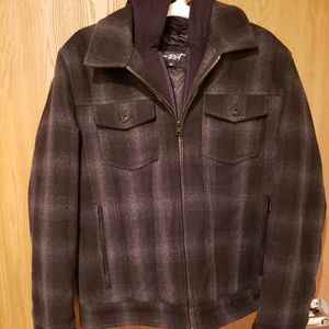 Men's Black Rivet double coat